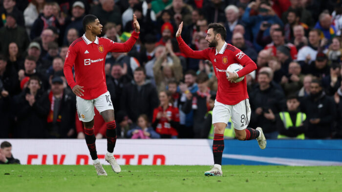 Marcus Rashford Bruno Fernandes Manchester United Fulham FA Cup 03192023