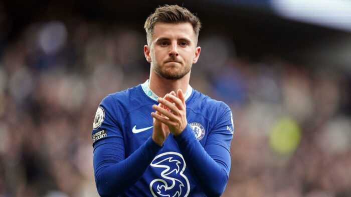 Chelsea midfielder Mason Mount applauds the fans