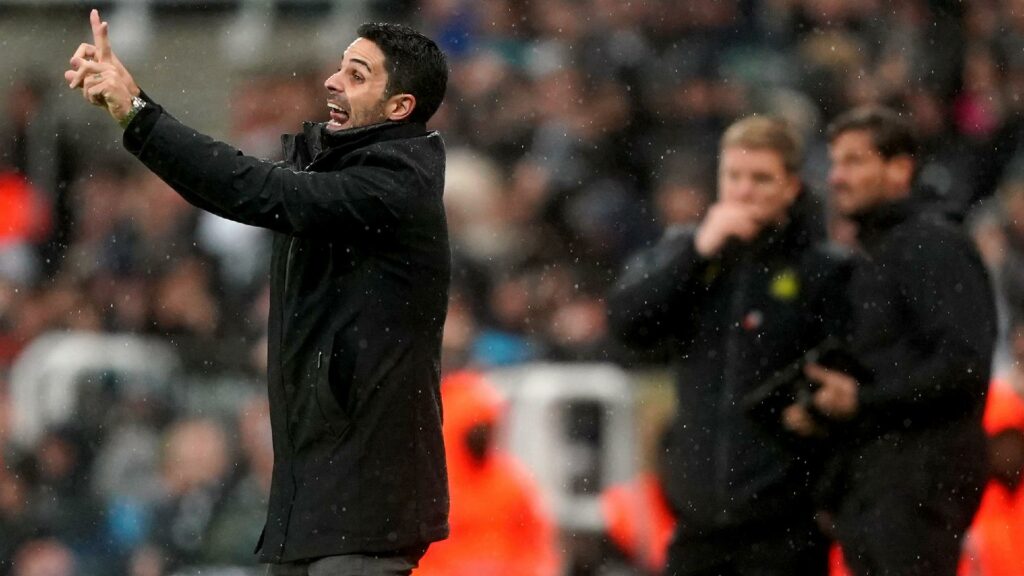 Mikel Arteta reacted angrily to decisions made in their defeat at Newcastle (Owen Humphreys/PA Wire)