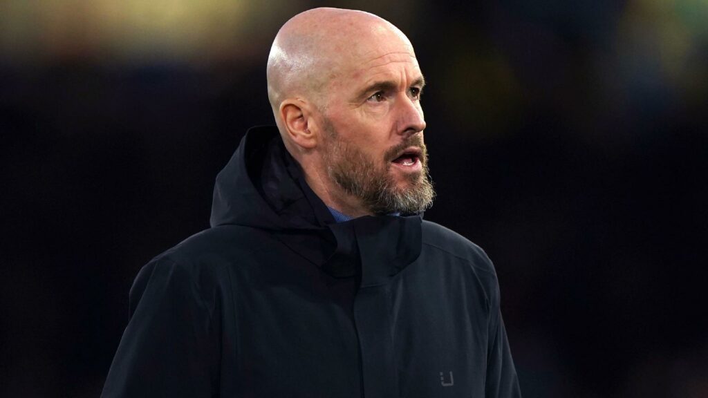 Erik ten Hag on the touchline (Bradley Collyer/PA Wire)