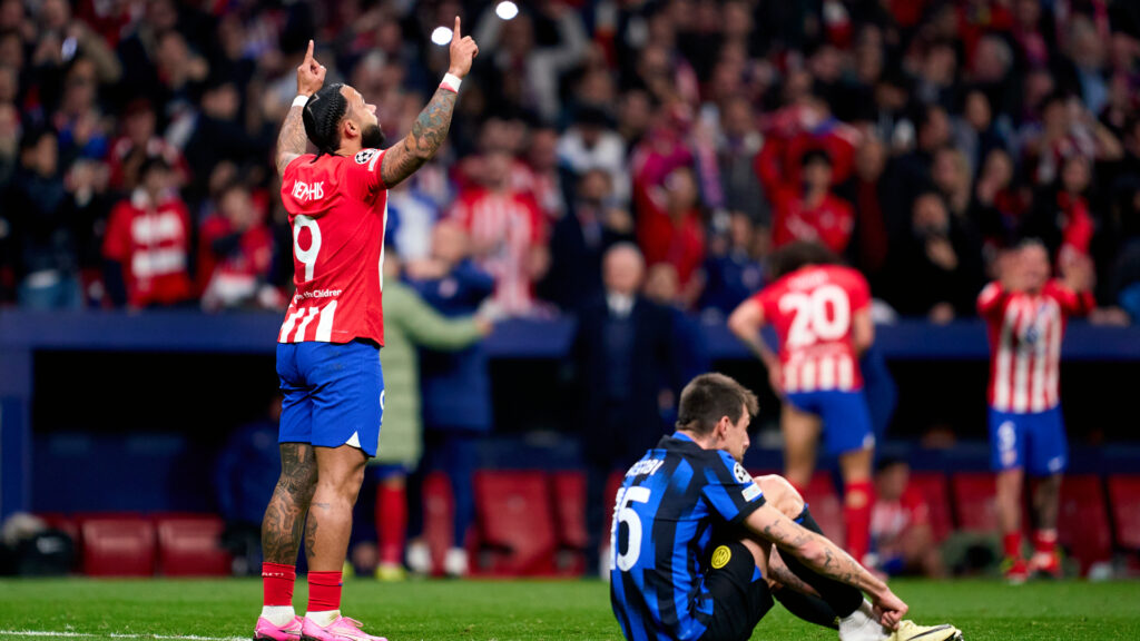 Memphis Depay Atletico Madrid v FC Internazionale Round of 16 Second Leg 03132024 (Mateo Villalba/Getty Images)