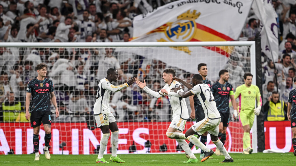 Federico Valverde Real Madrid CF v Manchester City: Quarter-final First Leg UEFA Champions League 04092024 (Harry Langer/DeFodi Images via Getty Images)