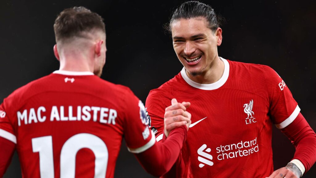 Darwin Núñez y Alexis MacAllister Liverpool (Getty)