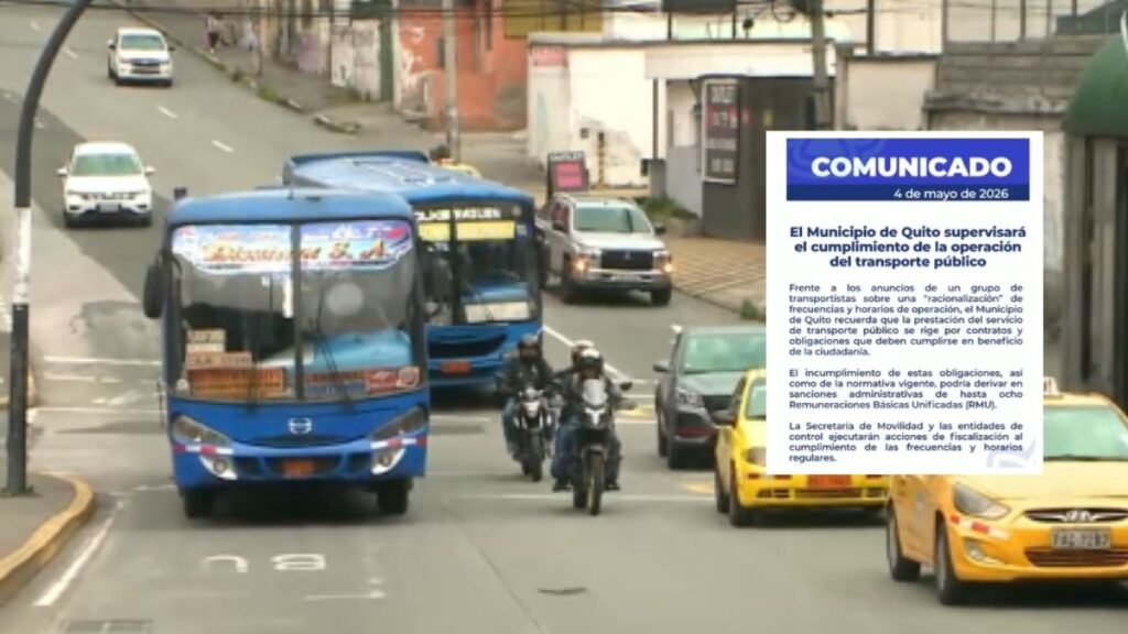Municipio de Quito anuncia sanciones a transportistas por reducir ...